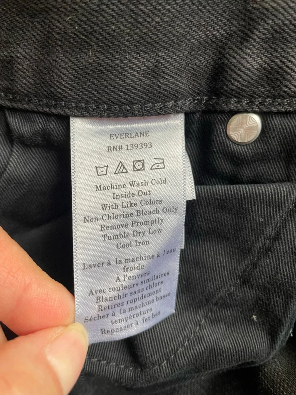 New Everlane Women Super Soft Straight Leg Jeans Black Size 28 - Picture 8 of 9